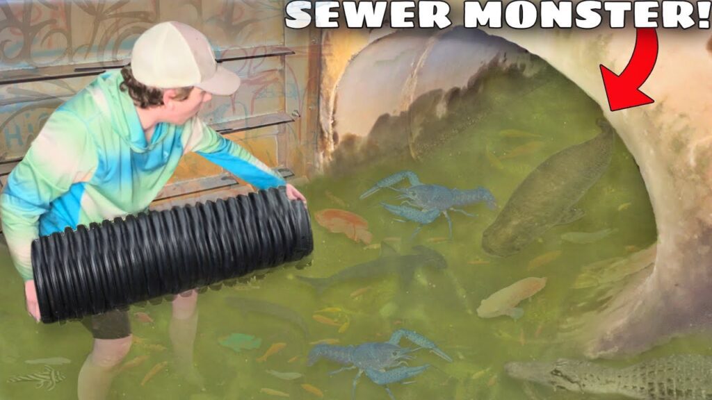 I Found a Hidden Sewer FILLED With MONSTER FISH!