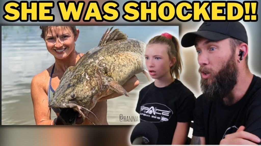 South African  Daughter React to CATFISH NOODLING
