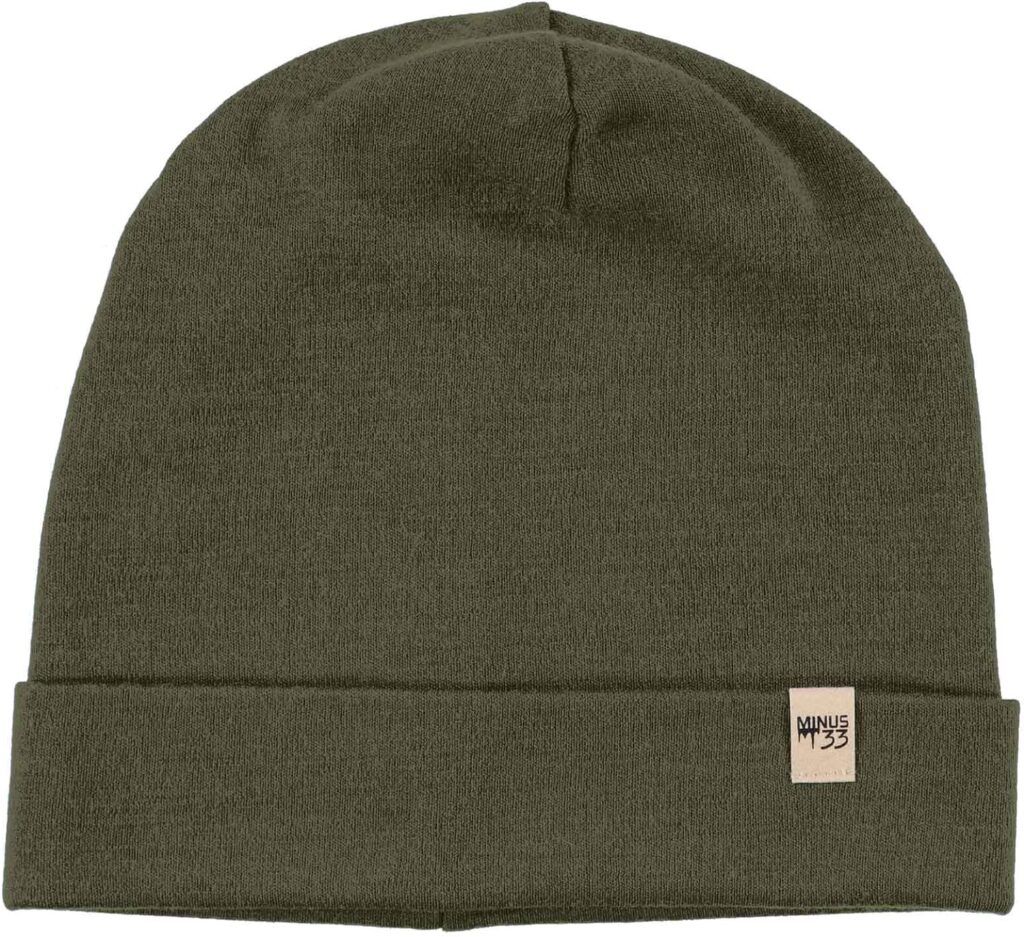 100% Merino Wool Ridge Cuff Beanie - Unisex Warm Winter Hat