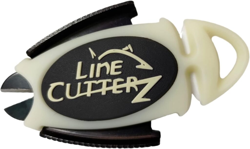 LINE CUTTERZ Patented Dual Hybrid Ceramic Cutter + Stainless Steel Micro Scissors Fishing Line Cutter - Orange